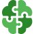 Green puzzle icon representing experience, problem solving and specialist IT knowledge.