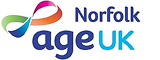 Norfolk Age UK logo with blue text and a colourful ribbon-style icon.