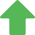 Green upward arrow icon representing scalable IT services and business growth.